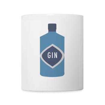 Gin Flasche Diamant Label - Tasse - Weiß - Vorne