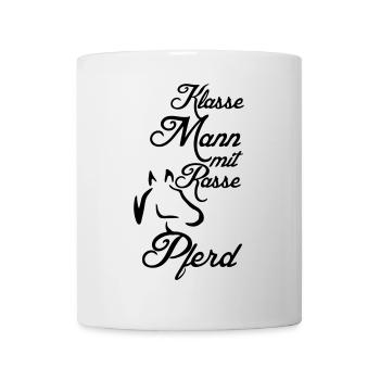 Klasse Mann - Rassepferd Geschenk - Tasse - Weiß - Vorne