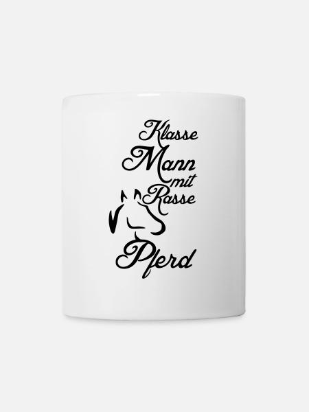 Klasse Mann - Rassepferd Geschenk - Tasse - Weiß