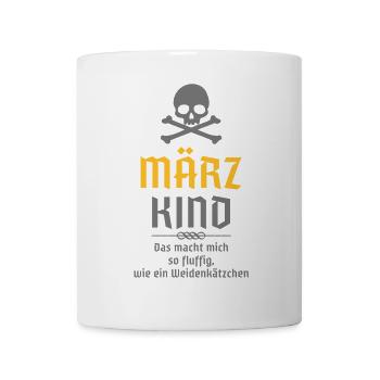 Märzkind - Sternzeichen Widder - Sternzeichen Fisc - Tasse - Weiß - Vorne