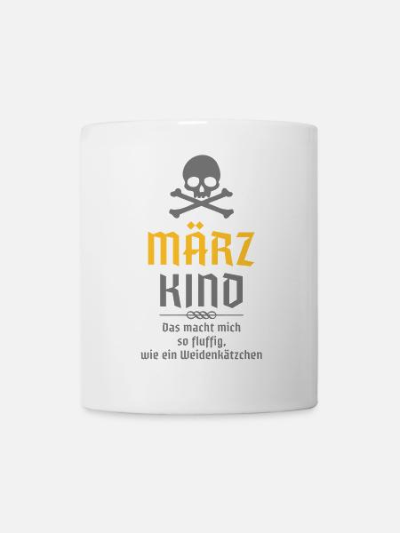 Märzkind - Sternzeichen Widder - Sternzeichen Fisc - Tasse - Weiß