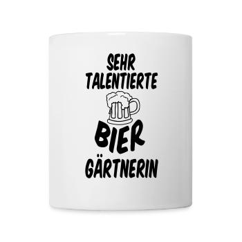 Biergarten Spruch Bier Alkohol Freunde Geschenk - Tasse - Weiß - Vorne