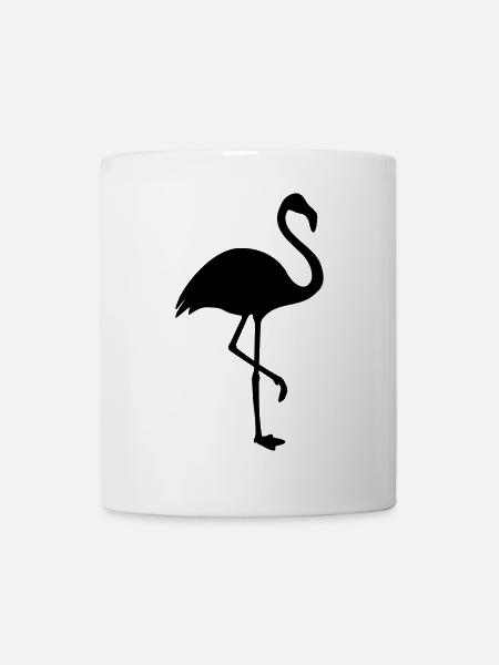 Silhouette Flamingo Tendance - Mug blanc - blanc
