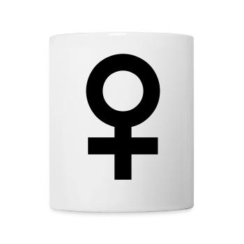 Symbol: femininity - woman (colors can be customized!) - Mug - white - Front