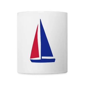 bateau à voile - Mug blanc - blanc - Devant