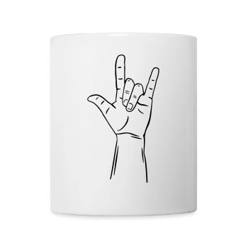 Handgeste ich liebe dich / ich liebe dich - Tasse - Weiß - Vorne