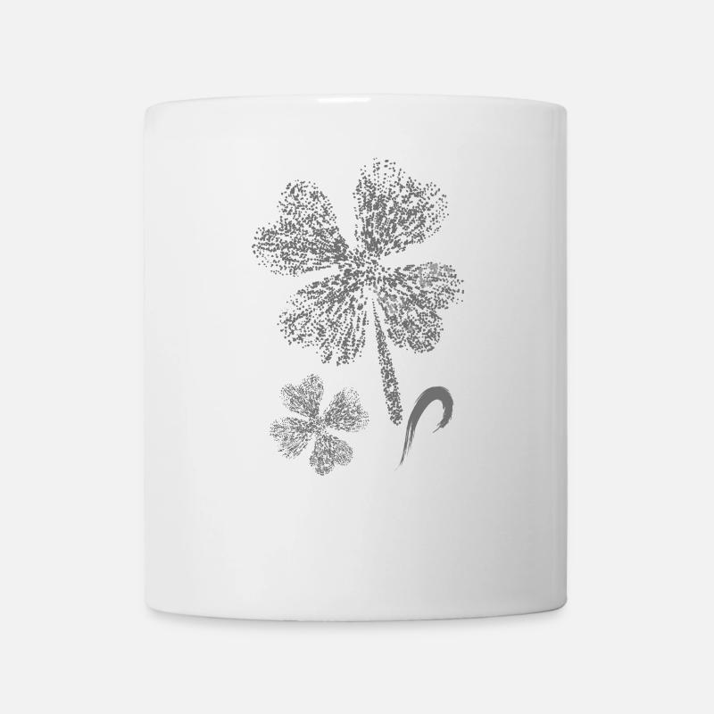 Kleeblätter mit Unendlichkeitssymbol. Glitter. - Tasse - Weiß