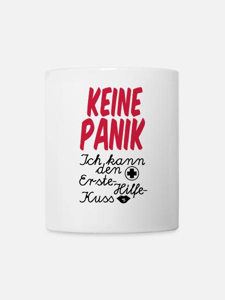 Erste Hilfe Kuss Medizin Liebe Gesundheit Geschenk - Tasse - Weiß