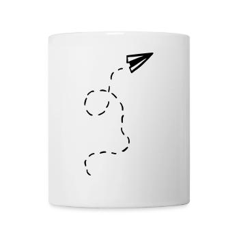 avion en papier - Mug blanc - blanc - Devant