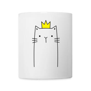 Cat with crown Prince princess gift - Mug - white - Front