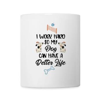 Hundespiel Lebensfreude Motiv - Tasse - Weiß - Vorne