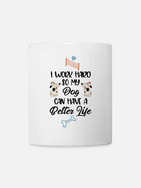 Hundespiel Lebensfreude Motiv - Tasse - Weiß