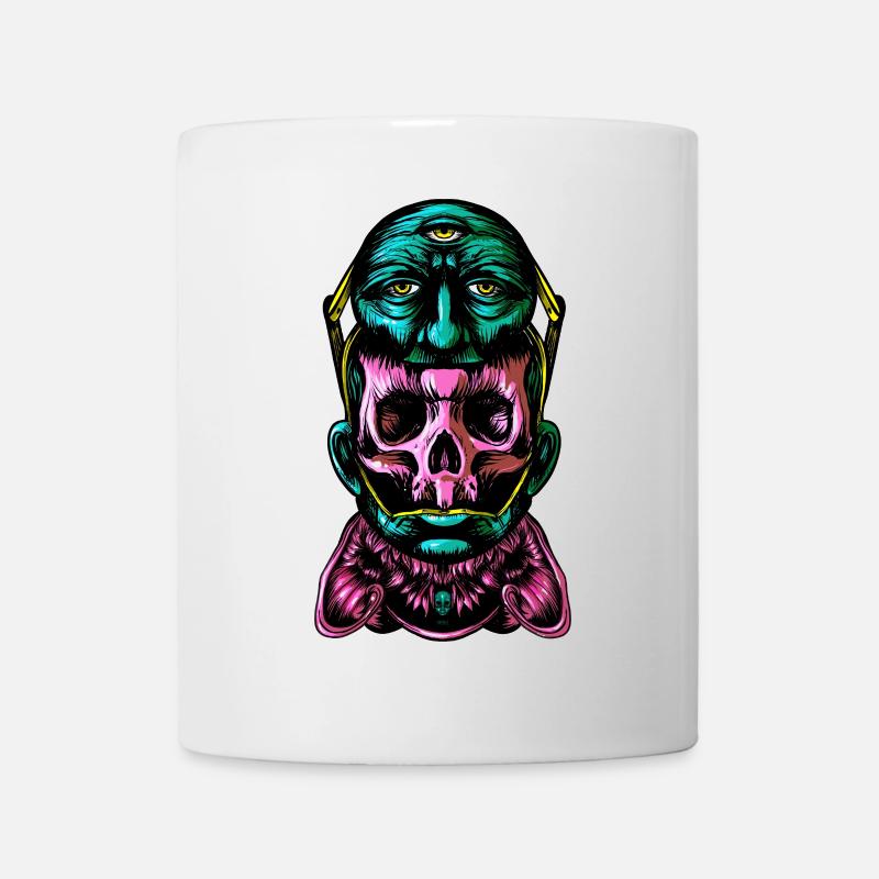 Gesichtshelm Farbe - Tasse - Weiß