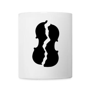 Geige zerbrochen - Tasse - Weiß - Vorne
