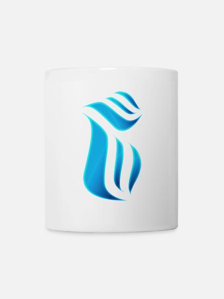 Bleu flamme - Mug blanc - blanc