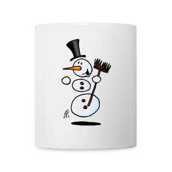 Dancing snowman - Mug - white - Front