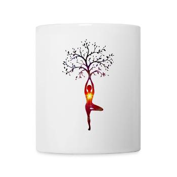 Yoga Sonne - Tasse - Weiß - Vorne