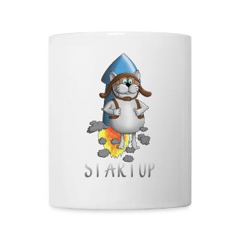 coole Startup Rakete - Tasse - Weiß - Vorne