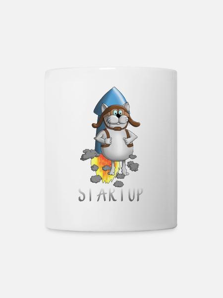 coole Startup Rakete - Tasse - Weiß