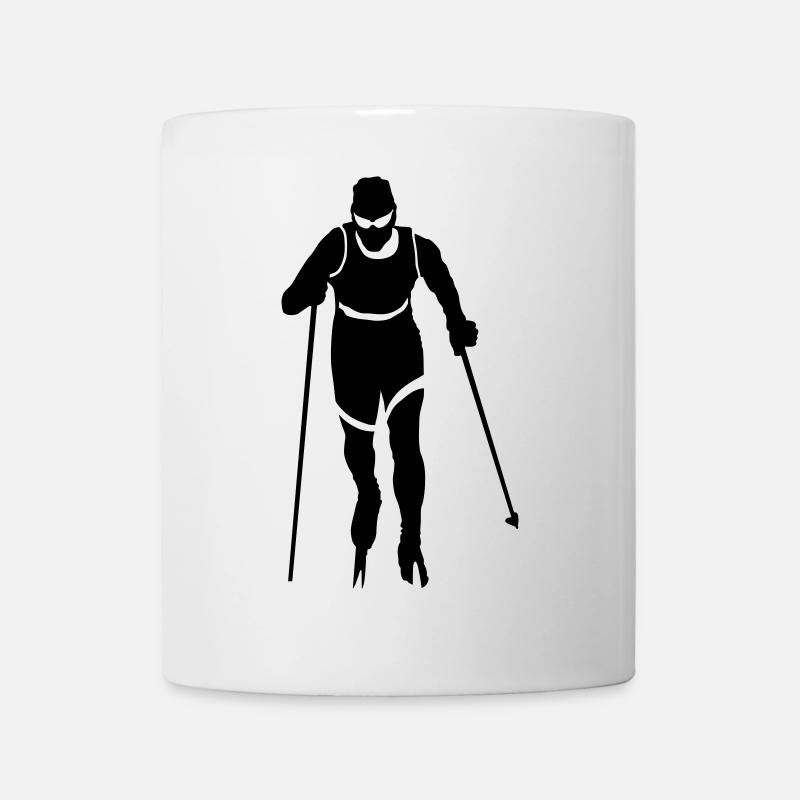 Ski Langlauf - Tasse - Weiß