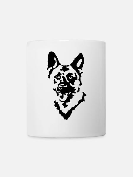 Schäferhund - Tasse - Weiß