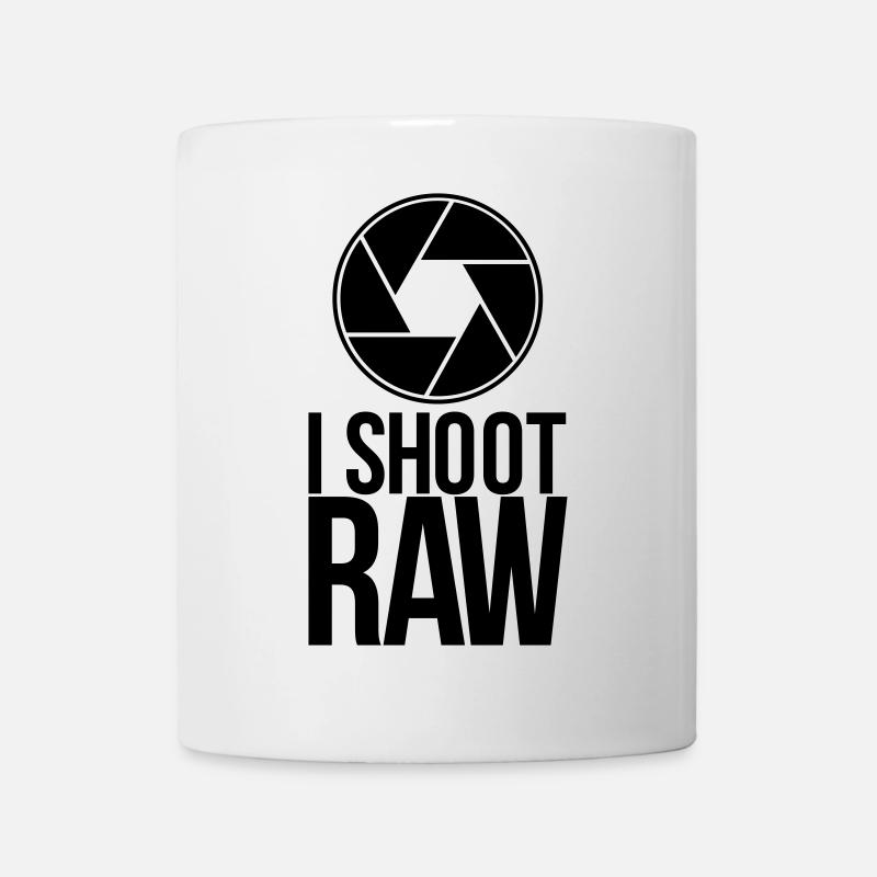 shoot raw - Tasse - Weiß