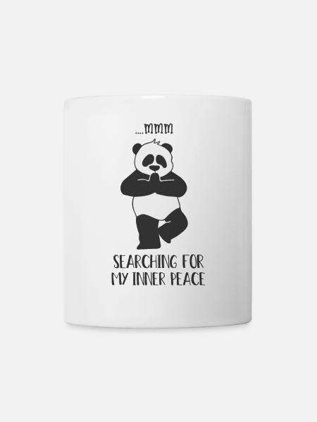 Funny Yoga Panda - Searching My Inner Peace - Mug - white
