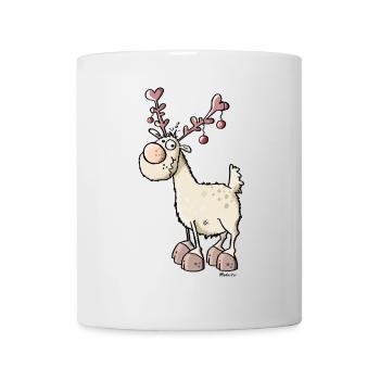 Weihnachts Rentier - Tasse - Weiß - Vorne