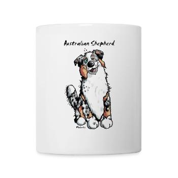 Happy Australian Shepherd - Mug - white - Front