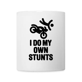 I do my own stunts motorcycle cruiser accident biker - Mug - white - Front