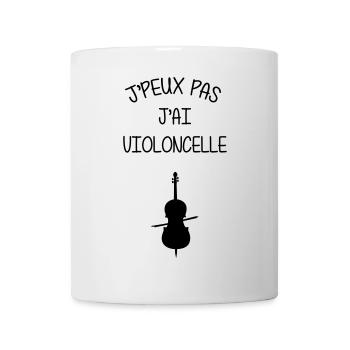 Violoncelle / Violoncelliste / Musique / Musicien - Mug blanc - blanc - Devant