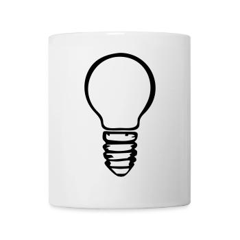 Light bulb (1 color) - Mug - white - Front