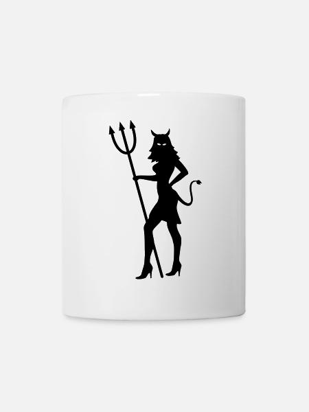 teufelin hölle sexy - Tasse - Weiß