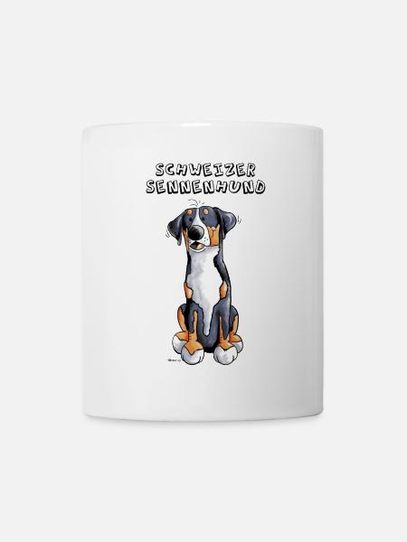 Schweizer Sennenhund - Tasse - Weiß