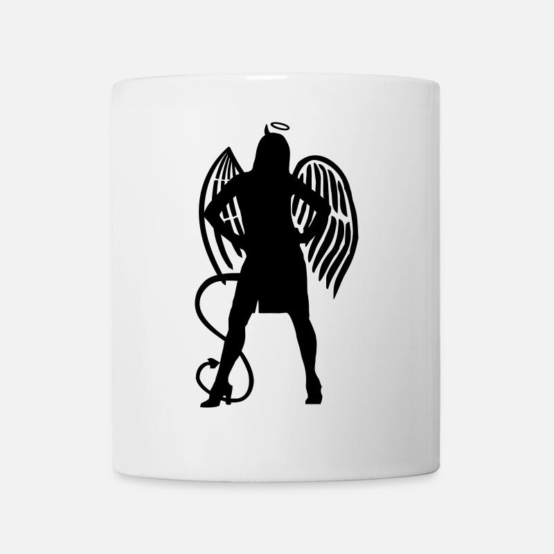 Engel Teufel - Tasse - Weiß
