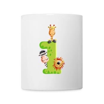 First Birthday - One - Number - Animals - Mug - white - Front