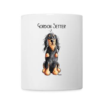 Drôle Gordon Setter dessin animé - Chien - Cadeau - Mug blanc - blanc - Devant