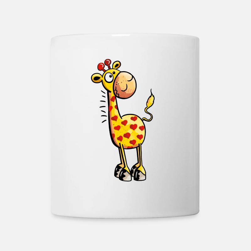 Kleinen Giraffe - Giraffen - Tier - Comic - Tasse - Weiß