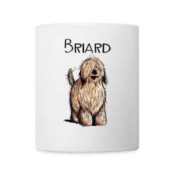 Lustiger Briard - Hund - Beger de Brie - Geschenk - Tasse - Weiß - Vorne
