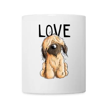I Love my Briard - Hund - Briards - Geschenk - Tasse - Weiß - Vorne