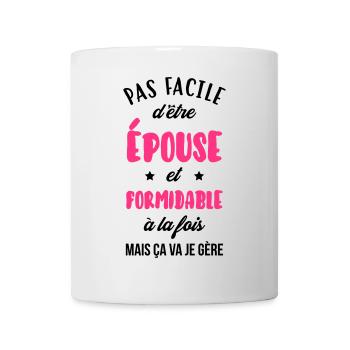 Epouse - Mariée - Mariage - Couple - Amour - Mug - white - Front