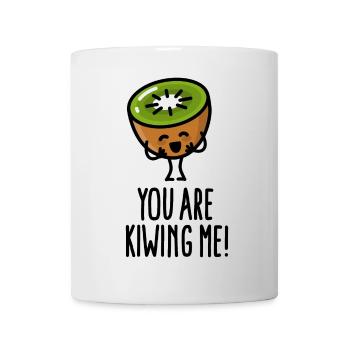 You are kiwing me Kawaii niedlich Kiwi Trickfilm - Tasse - Weiß - Vorne