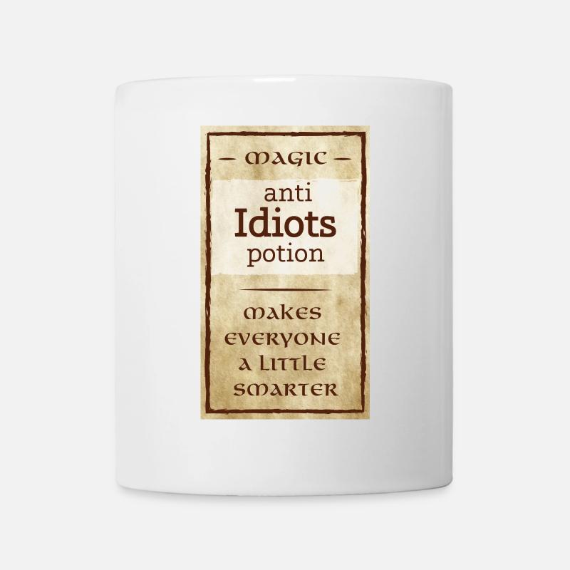 anti idiots - Mug - white