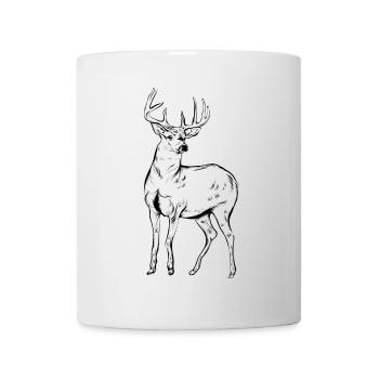 Hirsch - Tasse - Weiß - Vorne