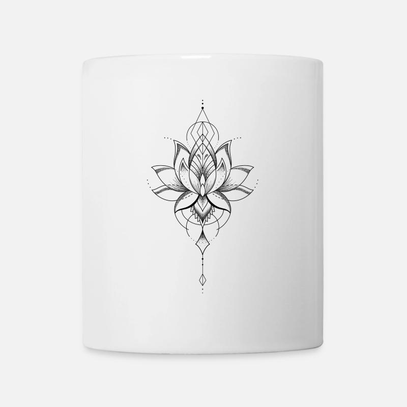 Dekorative Lotusblüte - Tasse - Weiß