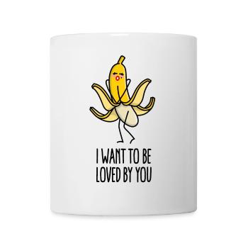 I want to be loved by you Valentine's Day cartoon - Mug - white - Front