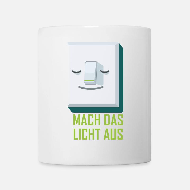 Mach das Licht aus Schalter Gesicht - Tasse - Weiß