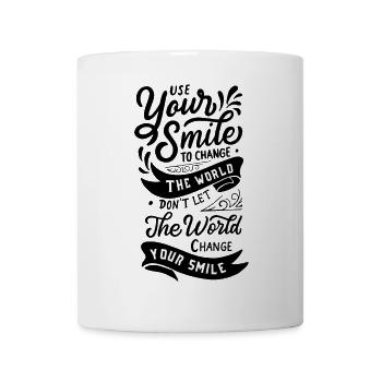 Use Your Smile Change The World Quote - Mug - white - Front