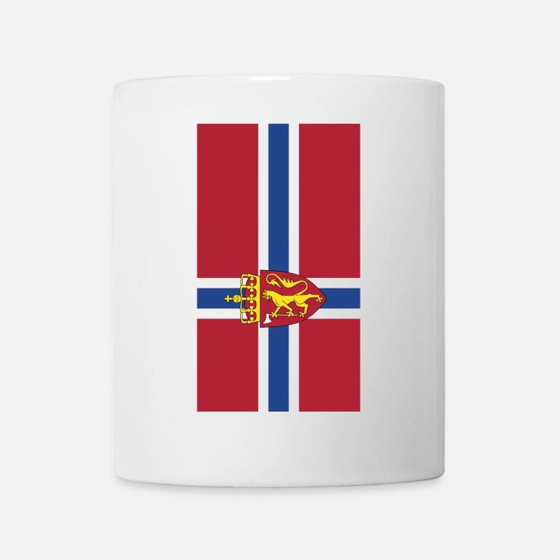 Fall des Flaggentelefons von Norwegen - Tasse - Weiß