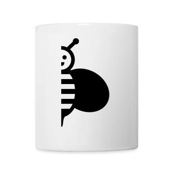 Hälfte einer Biene mit einem Flügel - Tasse - Weiß - Vorne